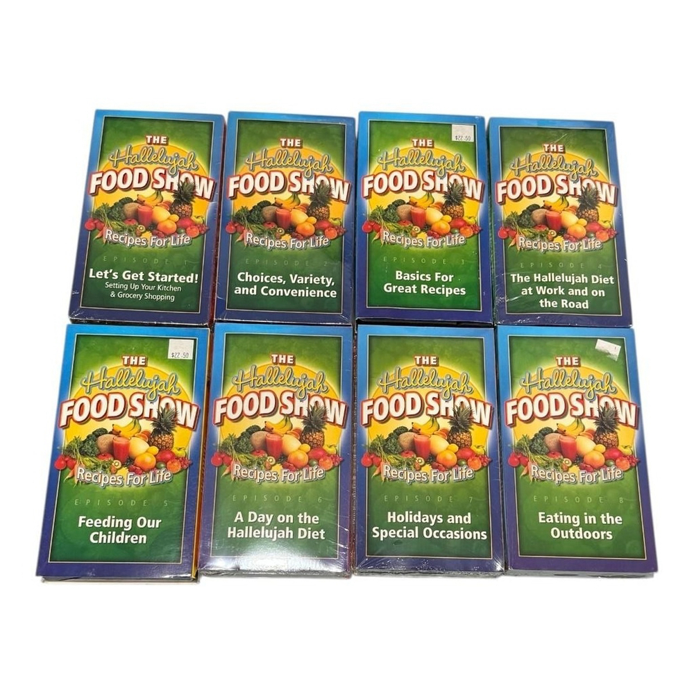 Hallelujah Food Show Recipes For Life VHS Set Episodes 1-8 Hallelujah Acres